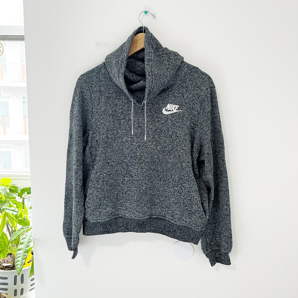 Nike Dark Gray Funnel Neck Sweatshirt Size Medium